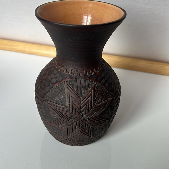 Vintage Kanyehgeh Pottery Six Nations Mohawk Vase Signed JS - Picture 4 of 13